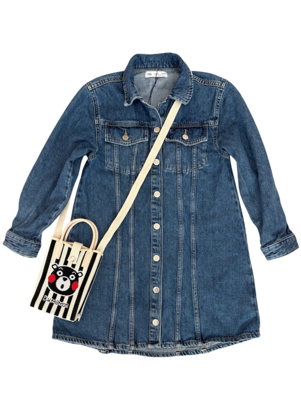 Zara Girls Denim Shirt Dress - Size 10